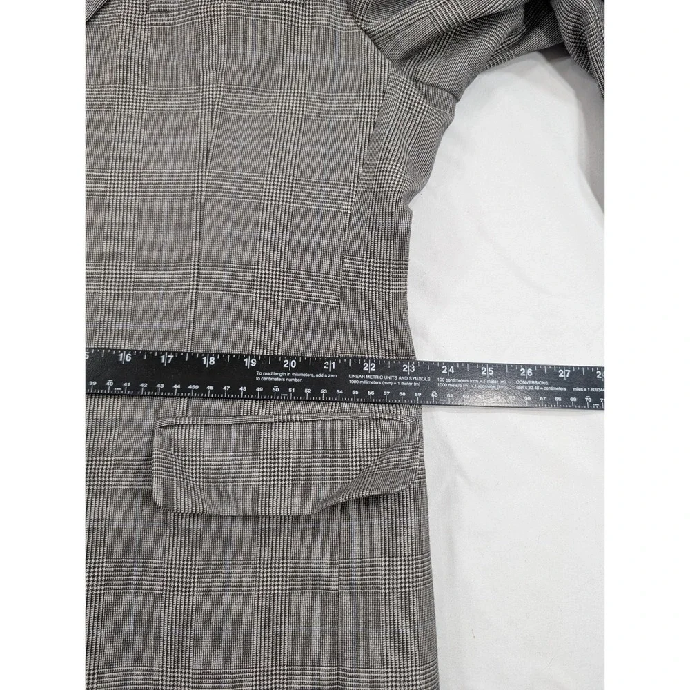 Jos. A. Bank Blazer Coat Suit Jacket 100%‎ Wool Glenn Check Plaid 46R 48